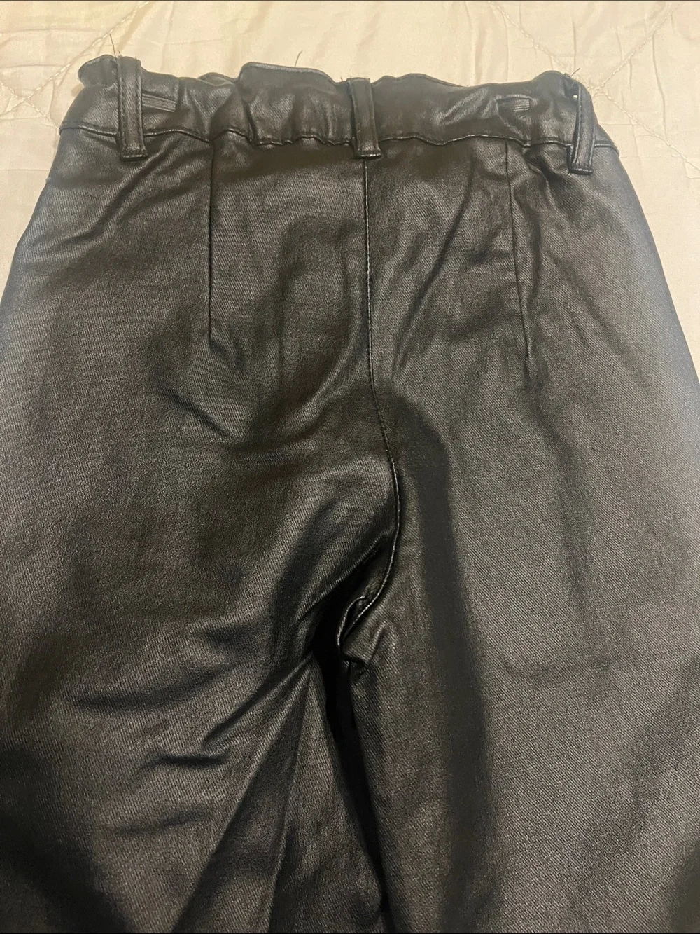 Celebrity Pink Black Faux Leather Cargo Pants